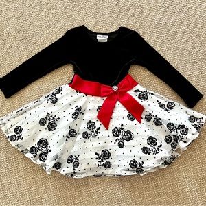 Girls rare editions velvet holiday dress size 4T NWOT